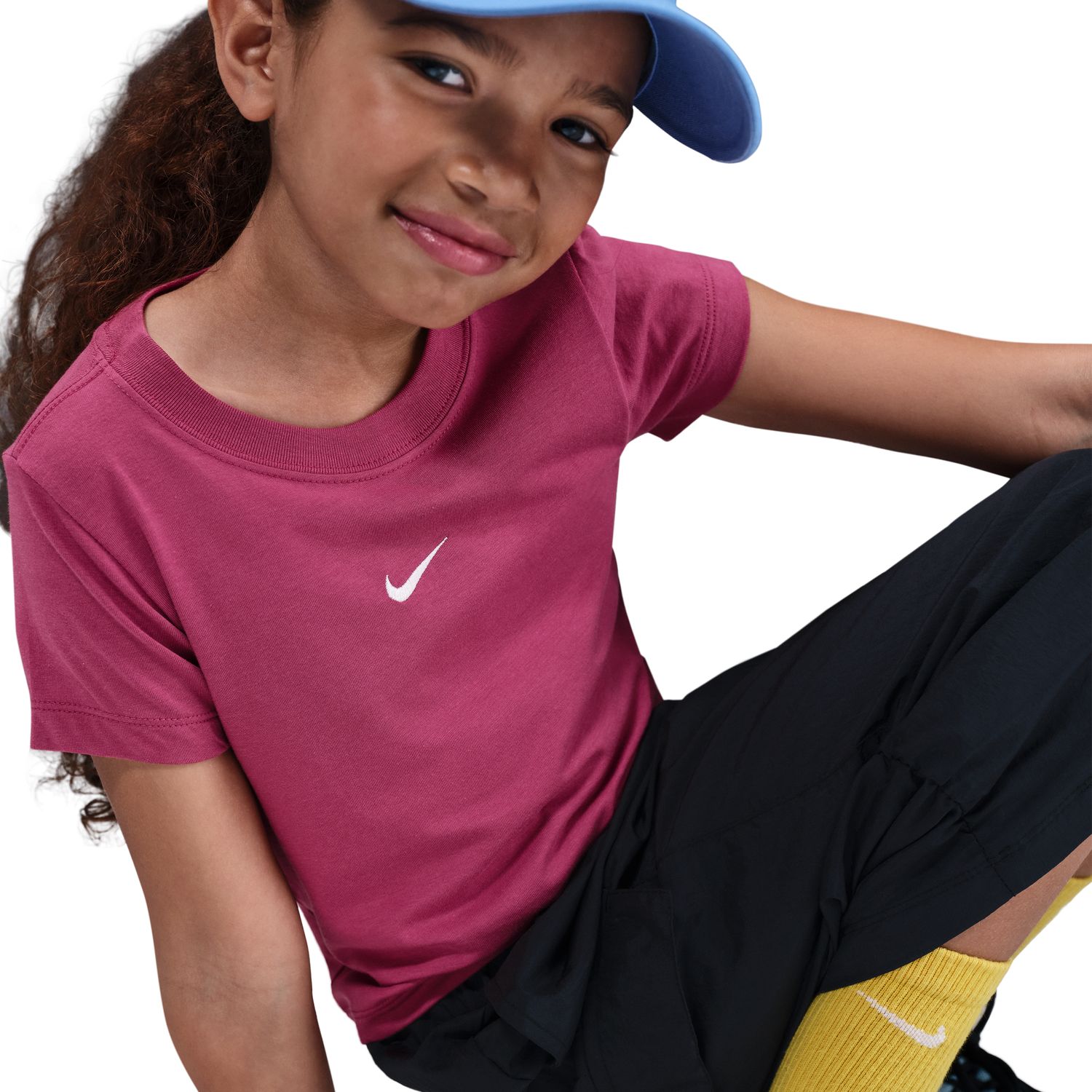 T-shirt de menina Sportswear Nike Vermelho-4
