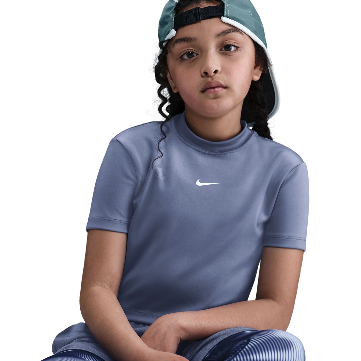 T-shirt de Menina Pro Dri-FIT Azul-5