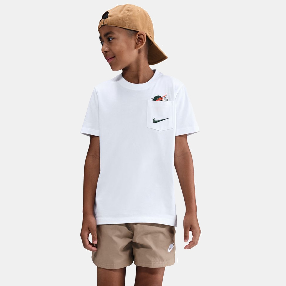 T-shirt de Criança Sportswear Tee Boxy Pkt Branco-1