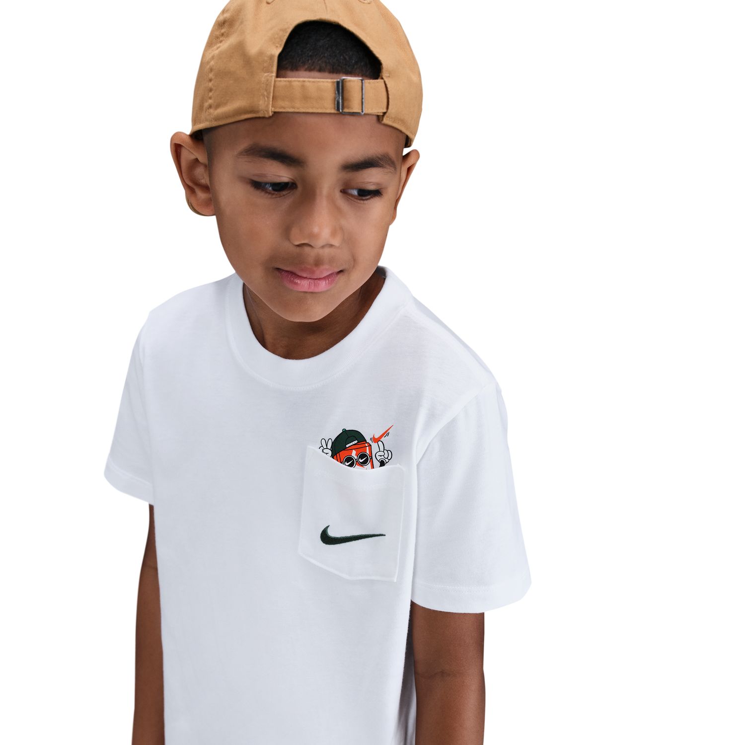 T-shirt de Criança Sportswear Tee Boxy Pkt Branco-3