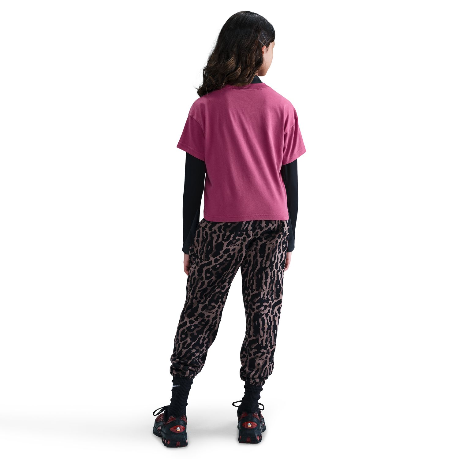 T-shirt de menina Sportswear Nike Rosa-2