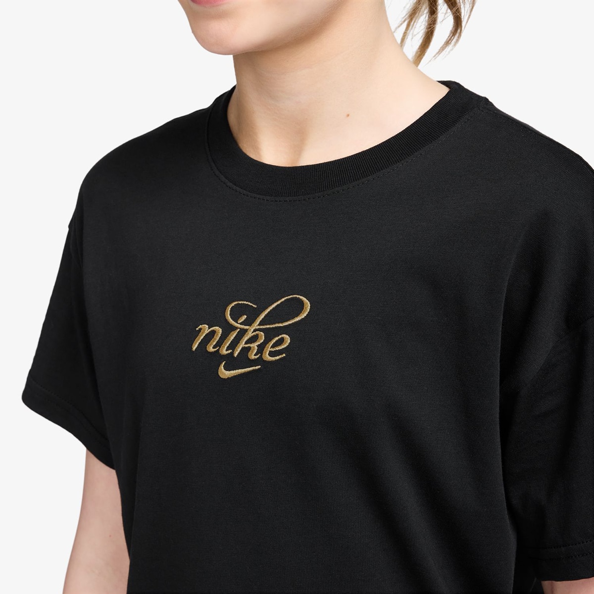 T-shirt de menina Sportswear Nike Preto-3
