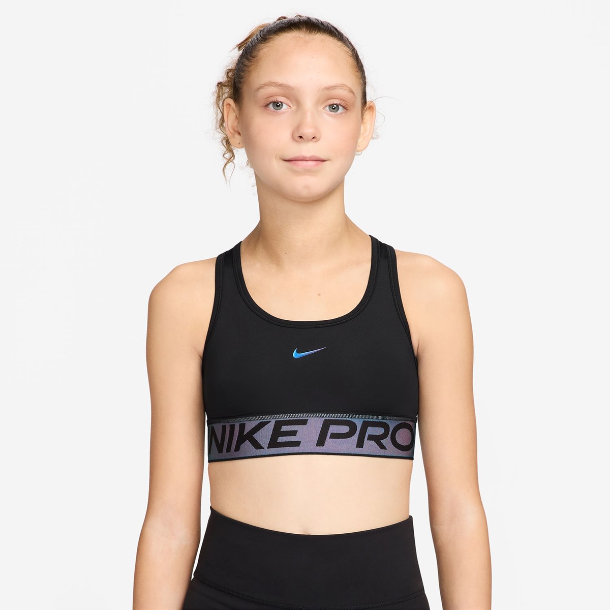 Top de Menina Pro Swoosh Preto-1
