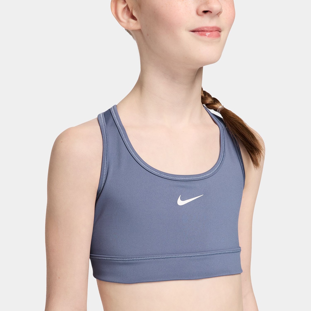 Top de menina Swoosh Nike Azul-3