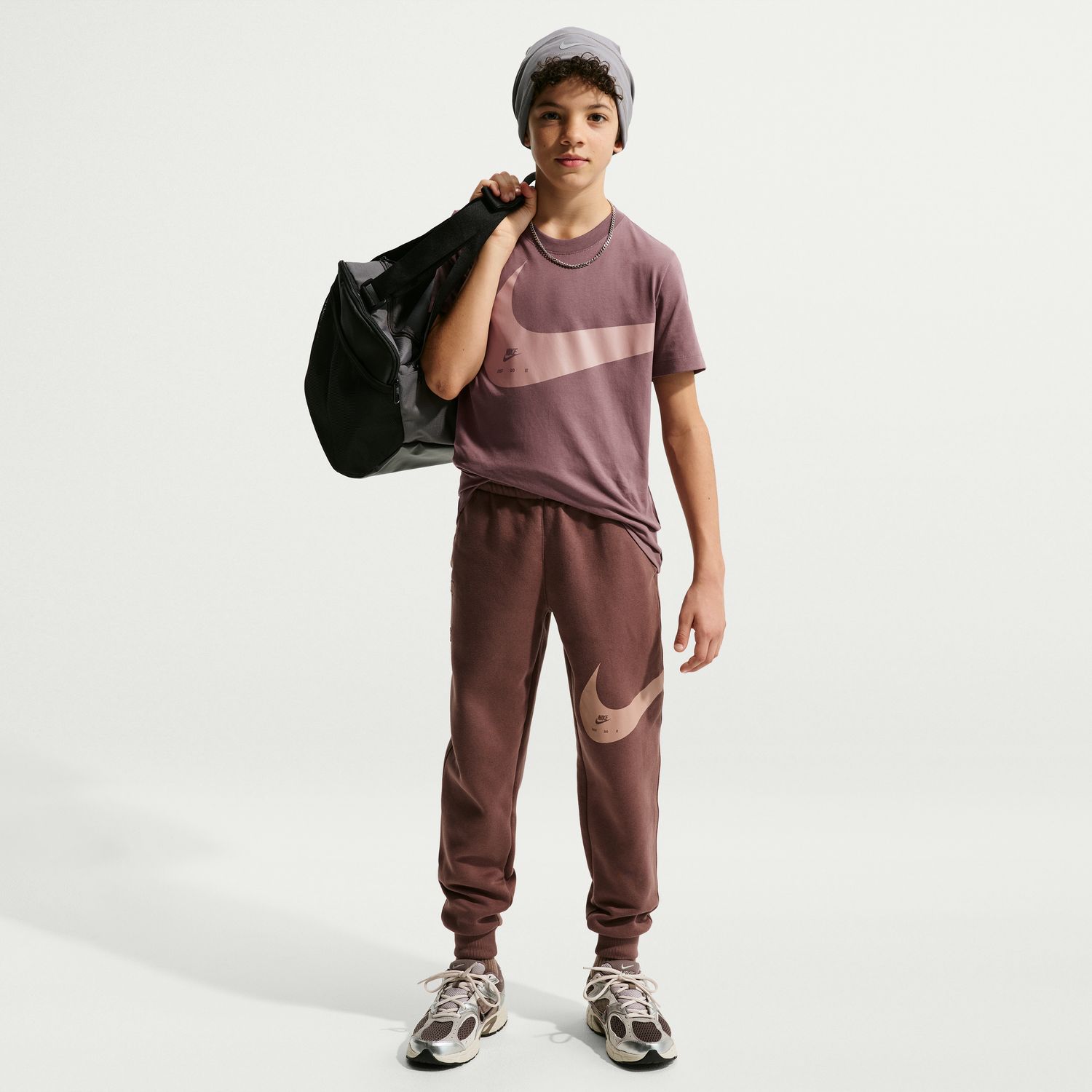 T-shirt de menino Sportswear Nike Roxo-3