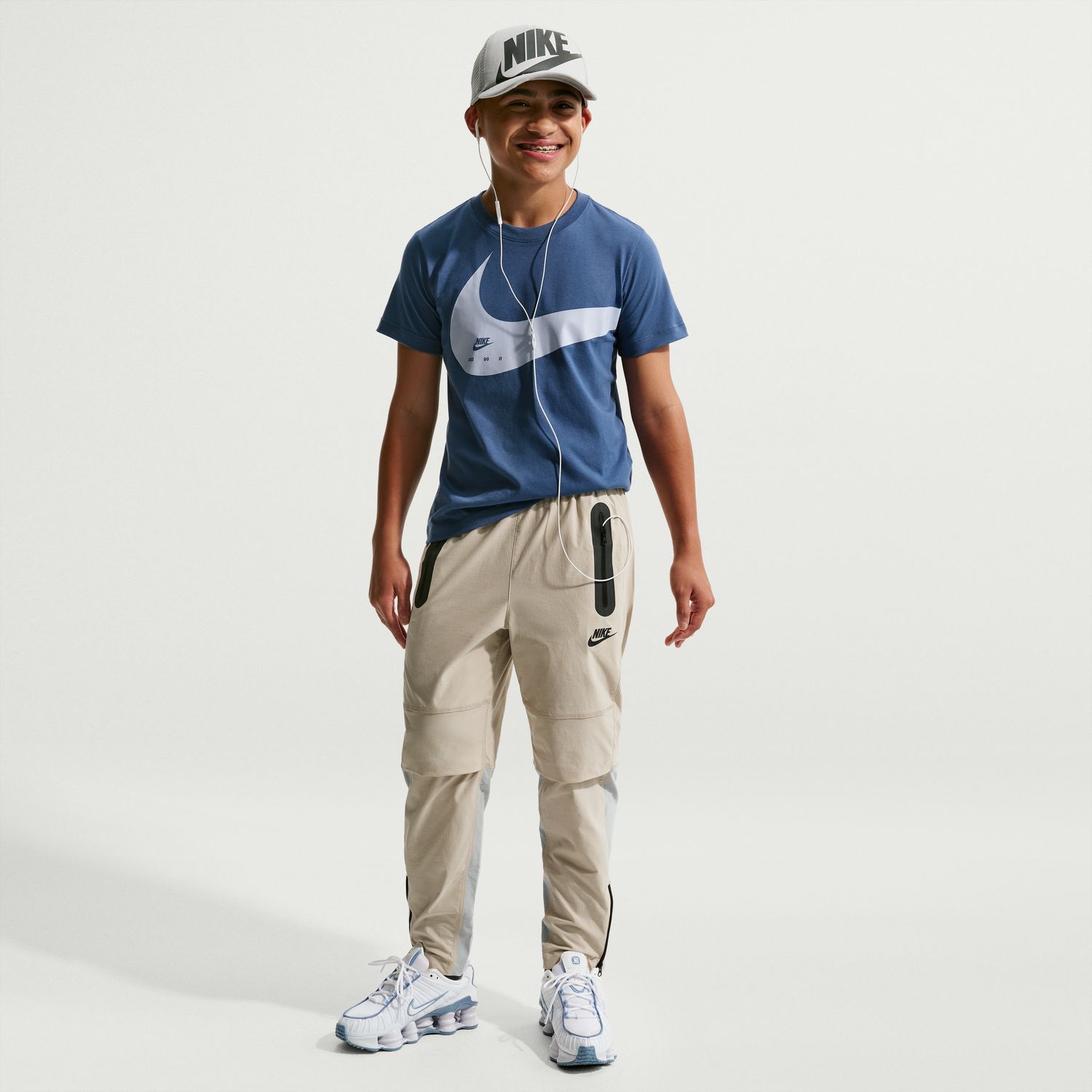 T-shirt de menino Sportswear Nike Azul-marinho-3