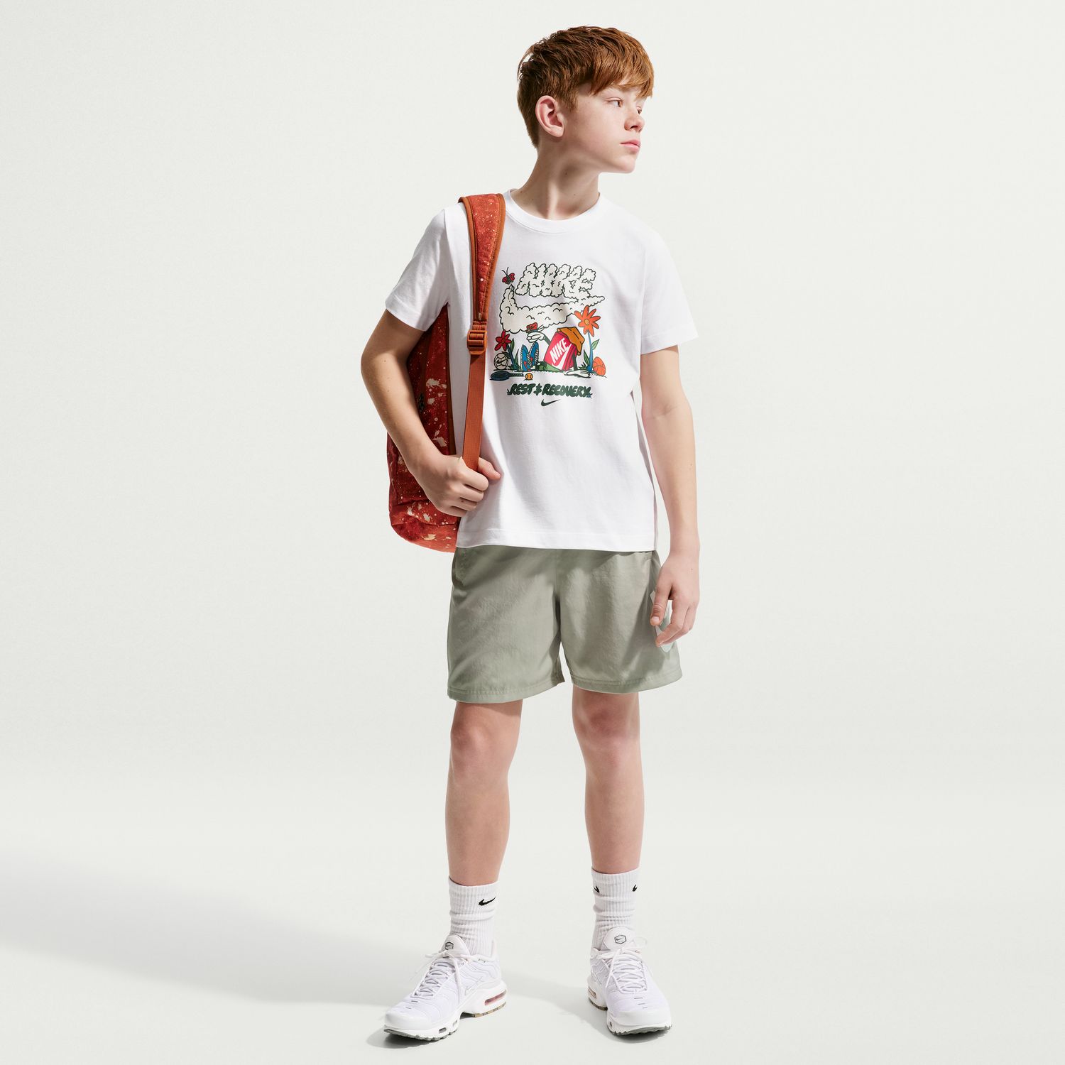 T-shirt de Criança Sportswear Tee Boxy Rest Branco-4