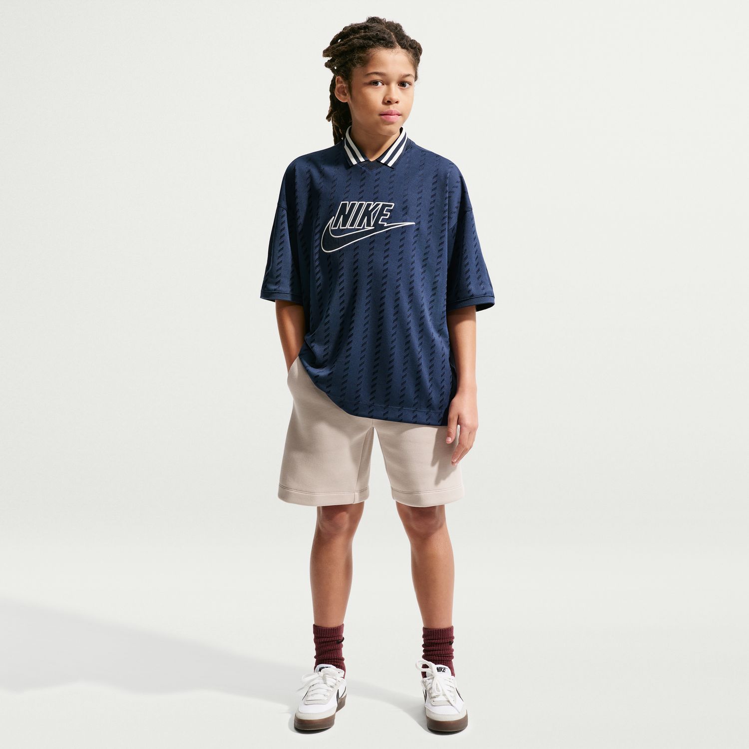 T-shirt de menino Sportswear Nike Azul-marinho-7