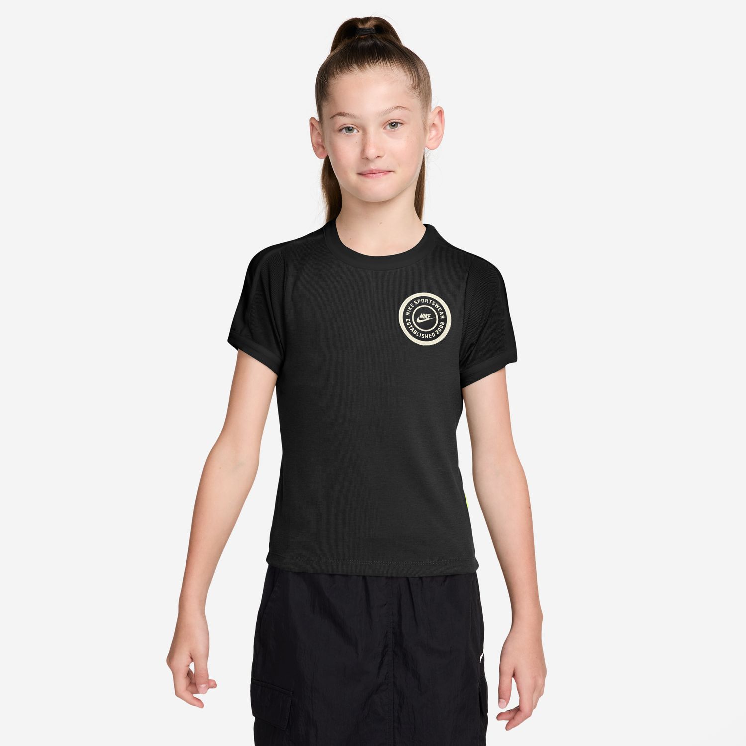 T-shirt de menina Sportswear Nike Preto-1