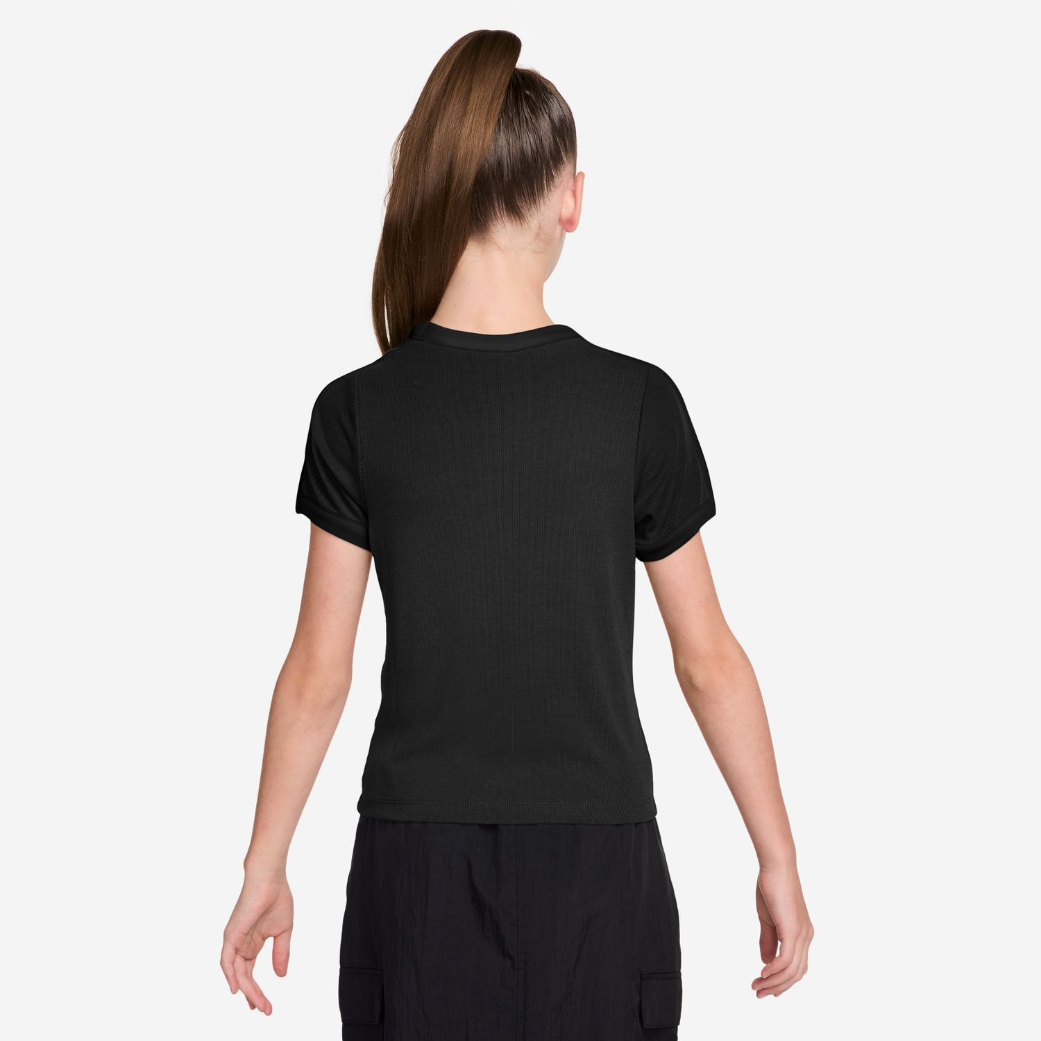 T-shirt de menina Sportswear Nike Preto-2