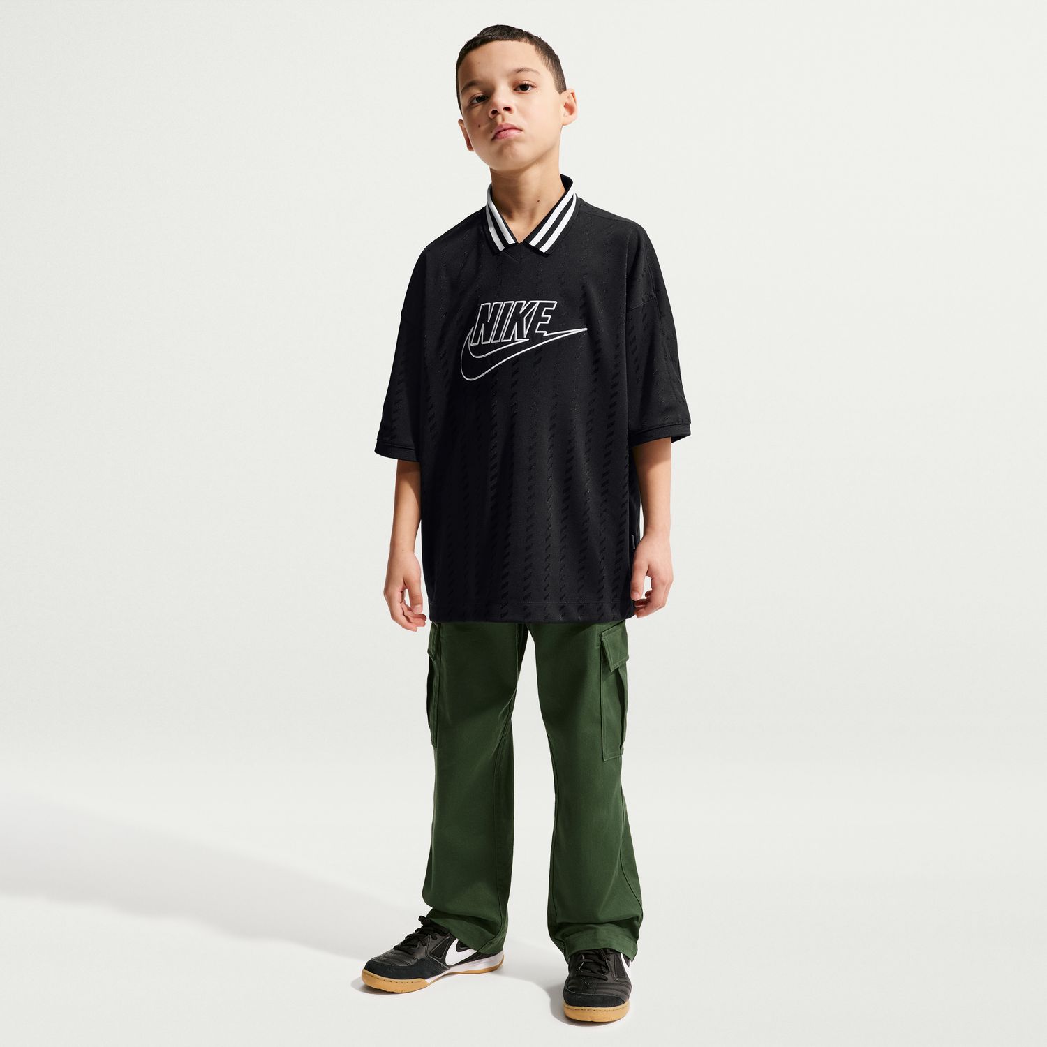 T-shirt de menino Sportswear Nike Preto-5