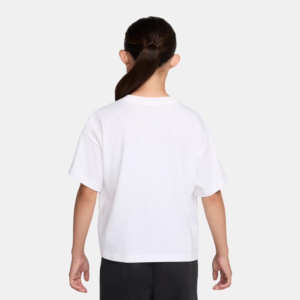 T-shirt Casual de Menina G NSW Tee OC Boxy Bear Branco-2