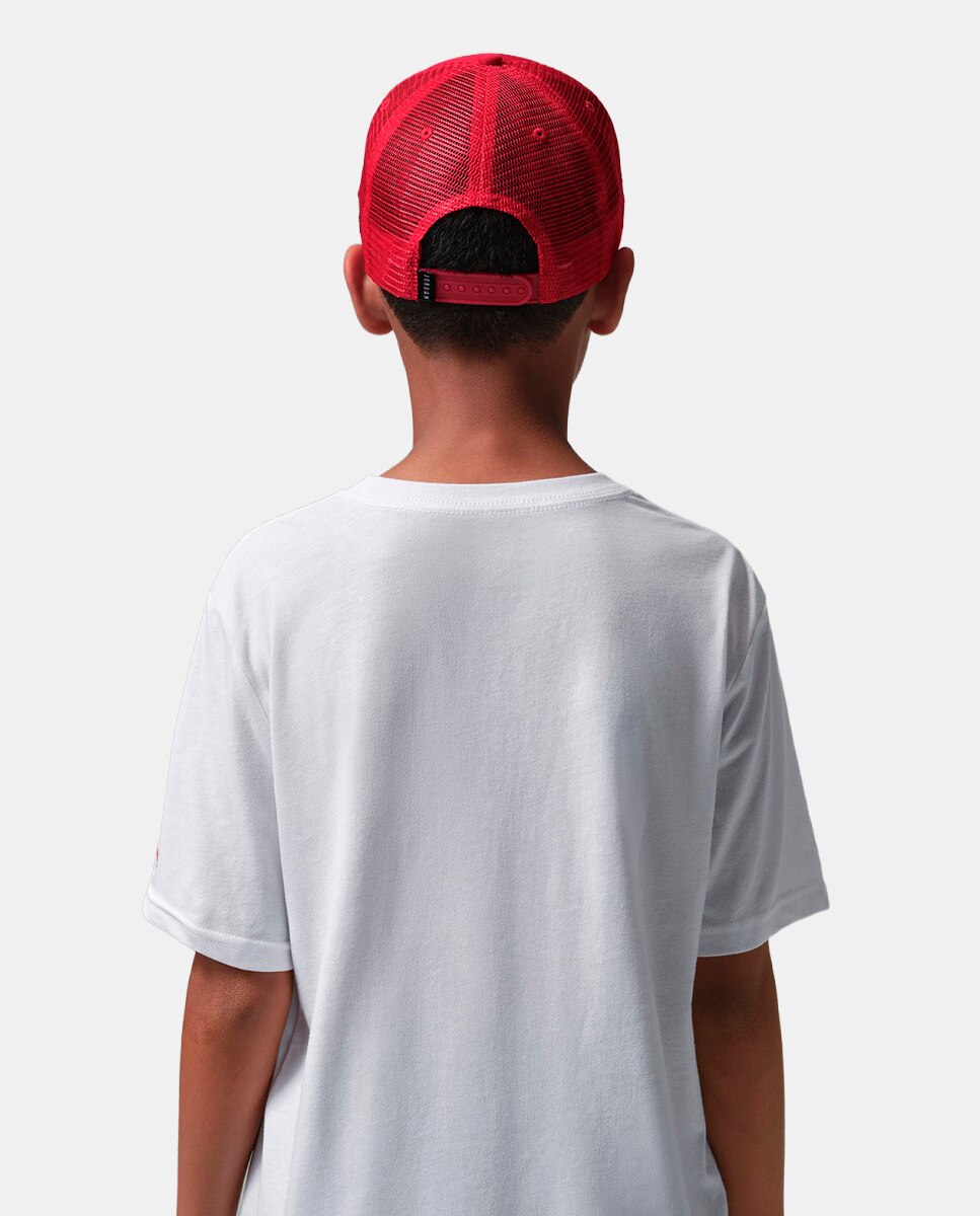 T-shirt de Manga Curta de Menino Jdb Jumpman Grid Blur Jordan Branco-2