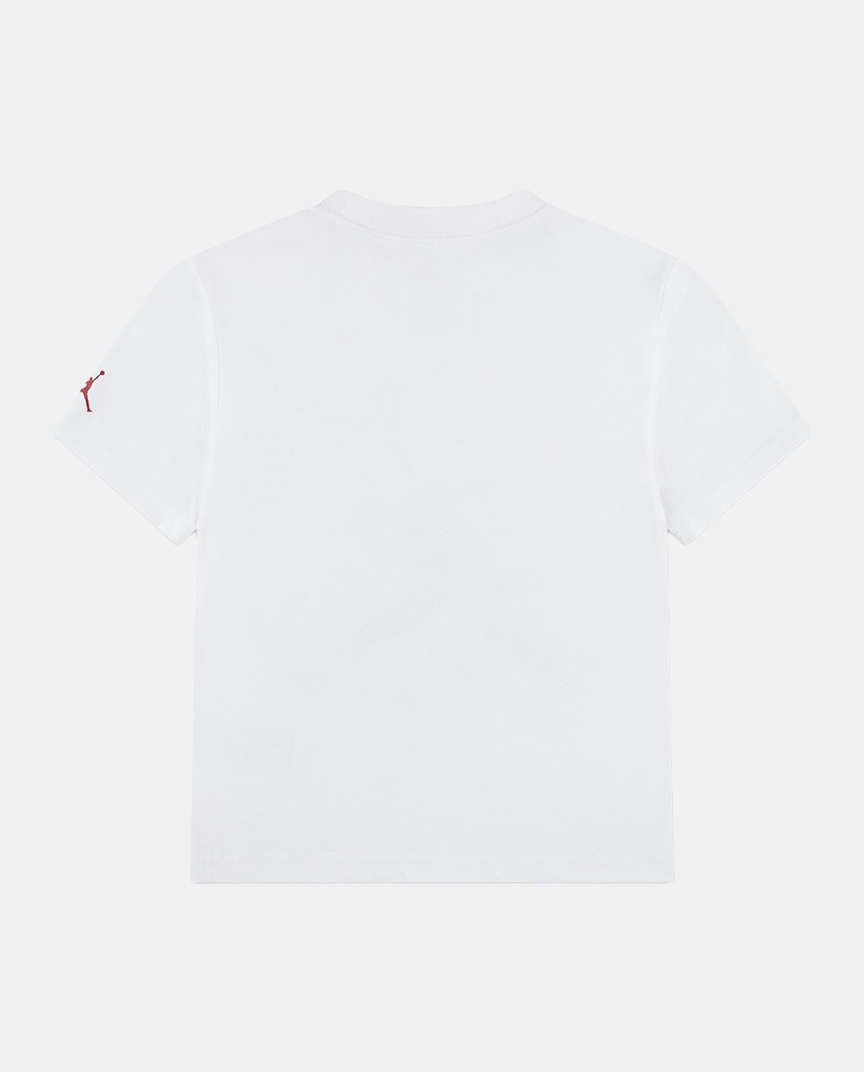 T-shirt de Manga Curta de Menino Jdb Jumpman Grid Blur Jordan Branco-4