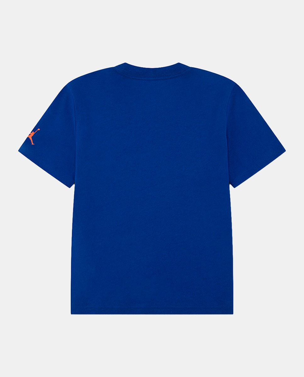 T-shirt de Manga Curta de Menino Jdb Jumpman Grid Blur Azul-4