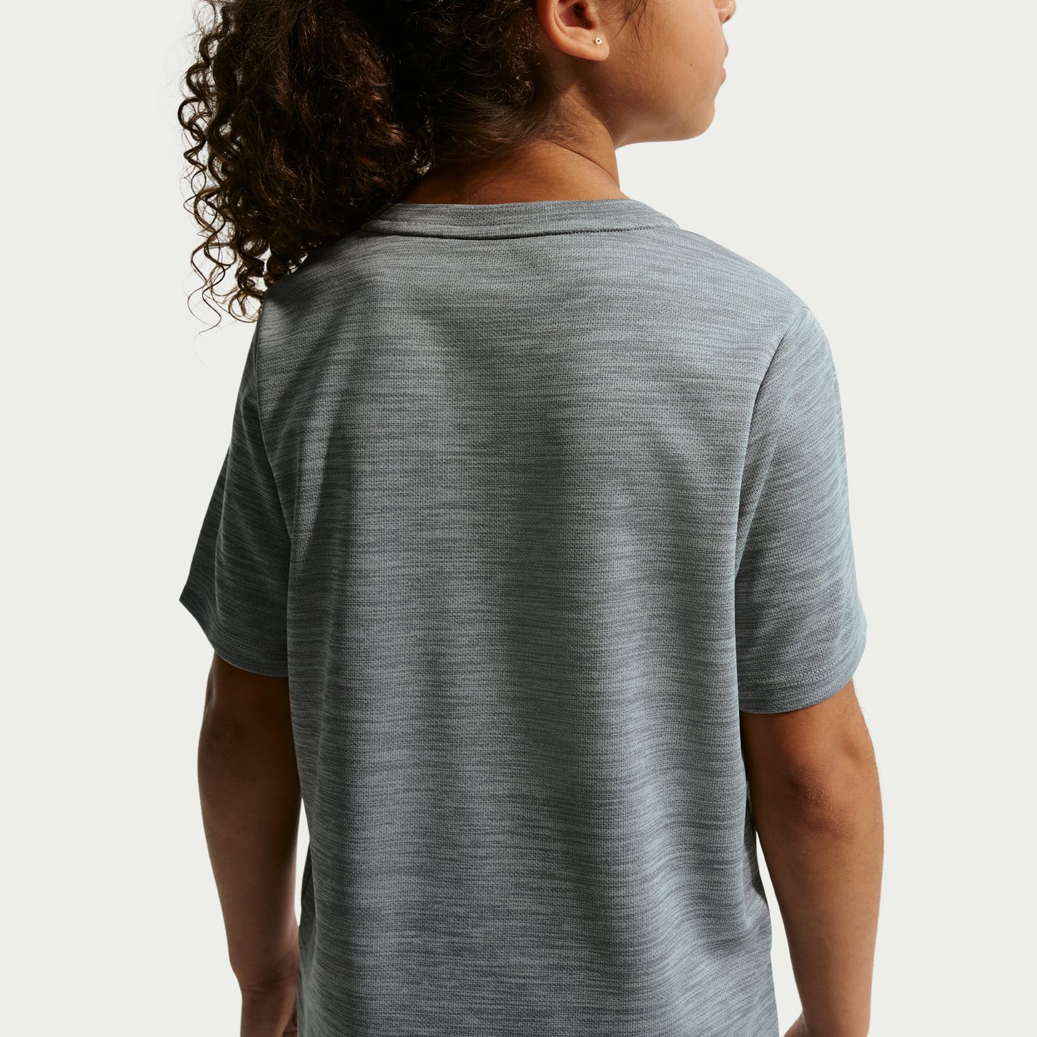 T-shirt de Criança K Nk DF Miler SS Top Cinzento-4