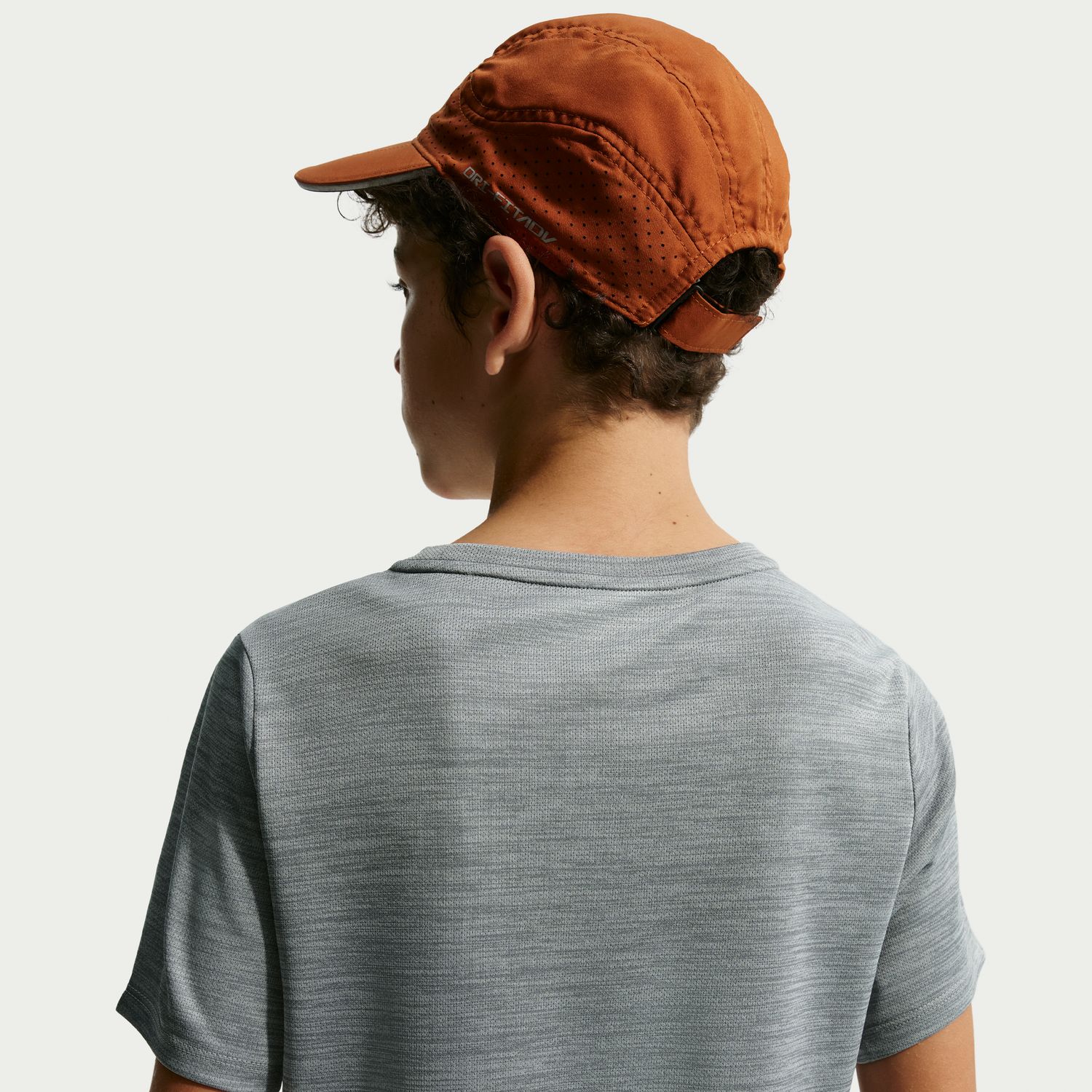 T-shirt de Criança K Nk DF Miler SS Top Cinzento-8