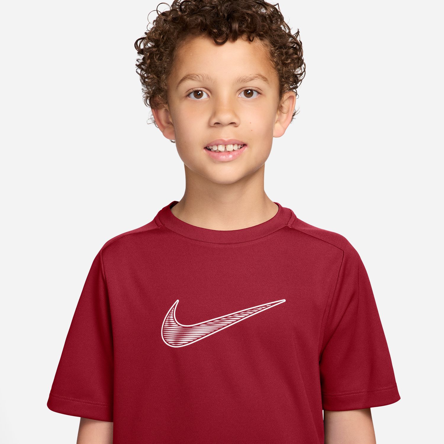 T-shirt de Criança B Nk DF Multi SS Top Hbr Vermelho-3