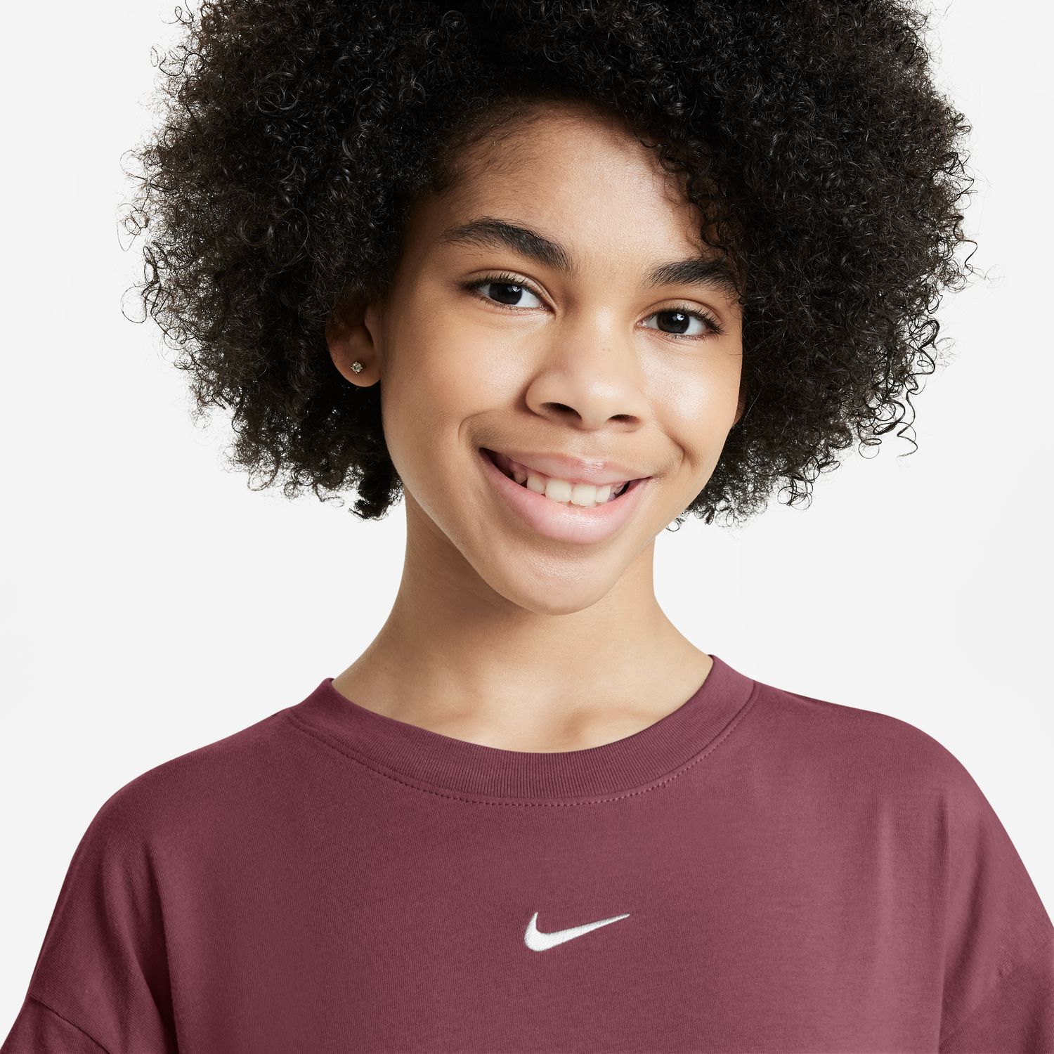 T-shirt de Menina G Nsw Tee Boxy Essntl Lbr Vermelho-3