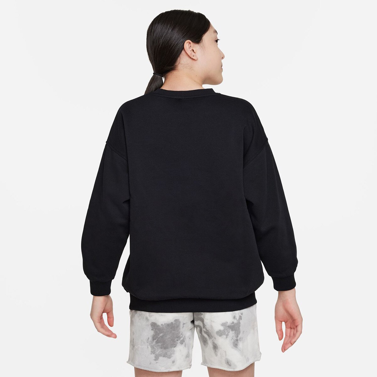 Sweatshirt de menina Sportswear Club Fleece Nike Preto-2