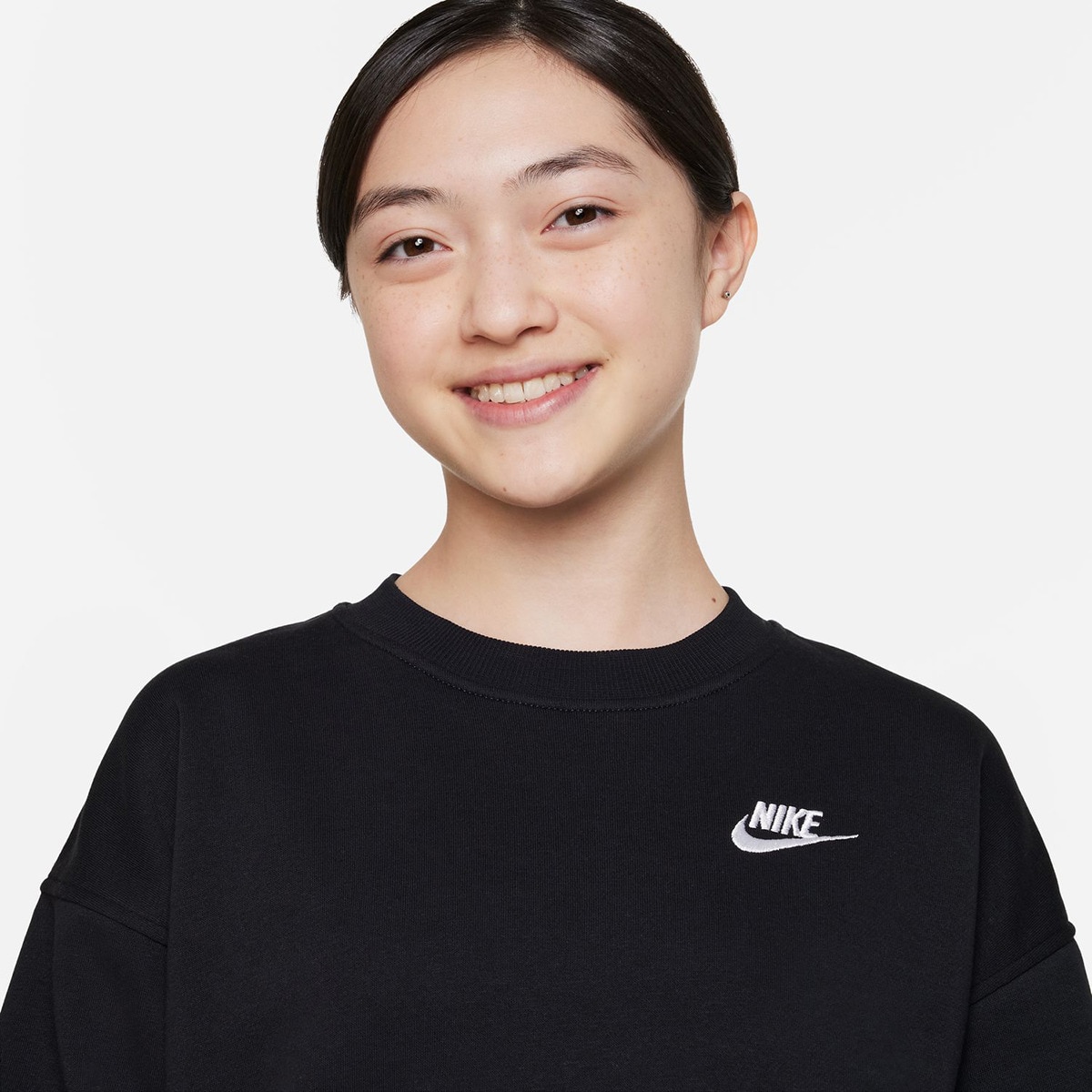 Sweatshirt de menina Sportswear Club Fleece Nike Preto-3