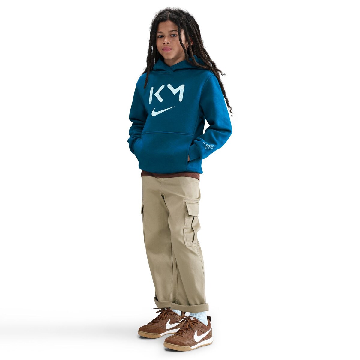 Sweatshirt de Criança KM Kylian Mbappé Club Fleece Azul-3