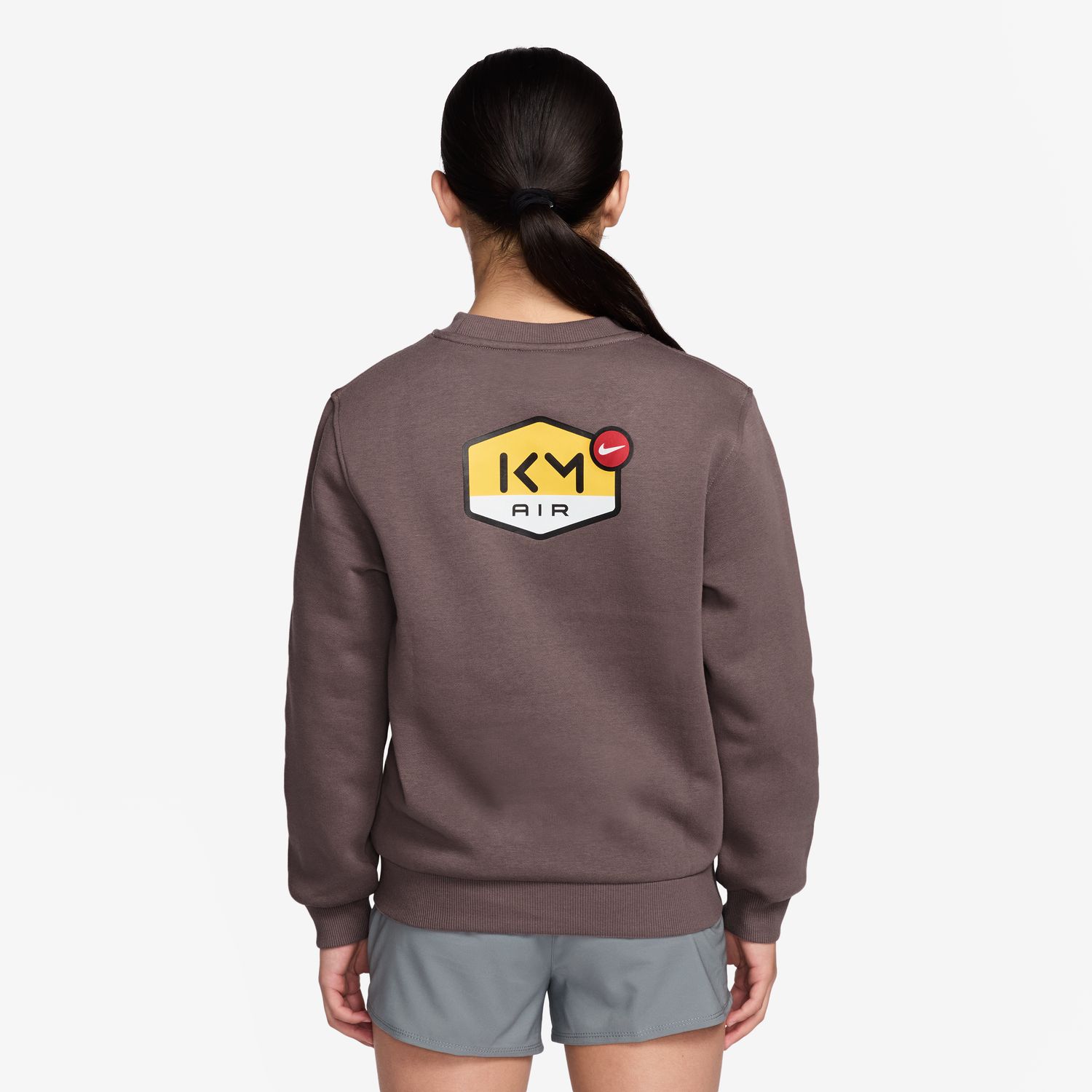 Sweatshirt de Criança Kylian Mbappé Club Fleece Castanho-2