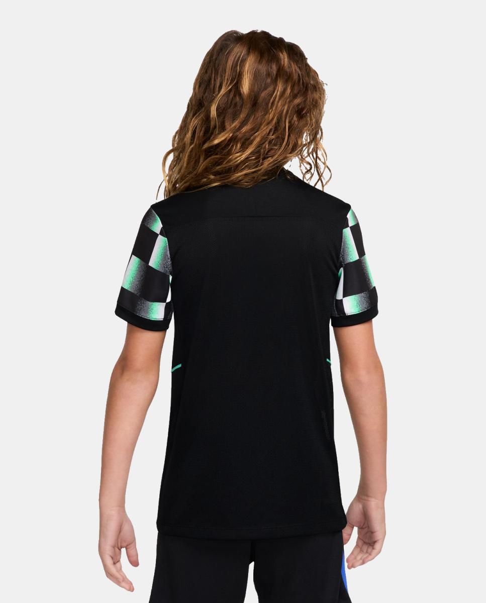 T-shirt de Futebol de Criança Academy 25 Kylian Mbappé Preto / Verde-2