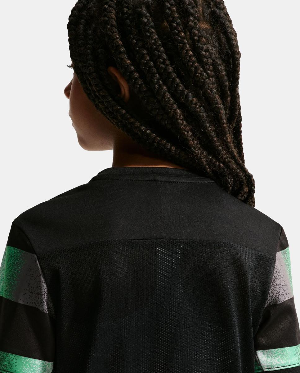 T-shirt de Futebol de Criança Academy 25 Kylian Mbappé Preto / Verde-3
