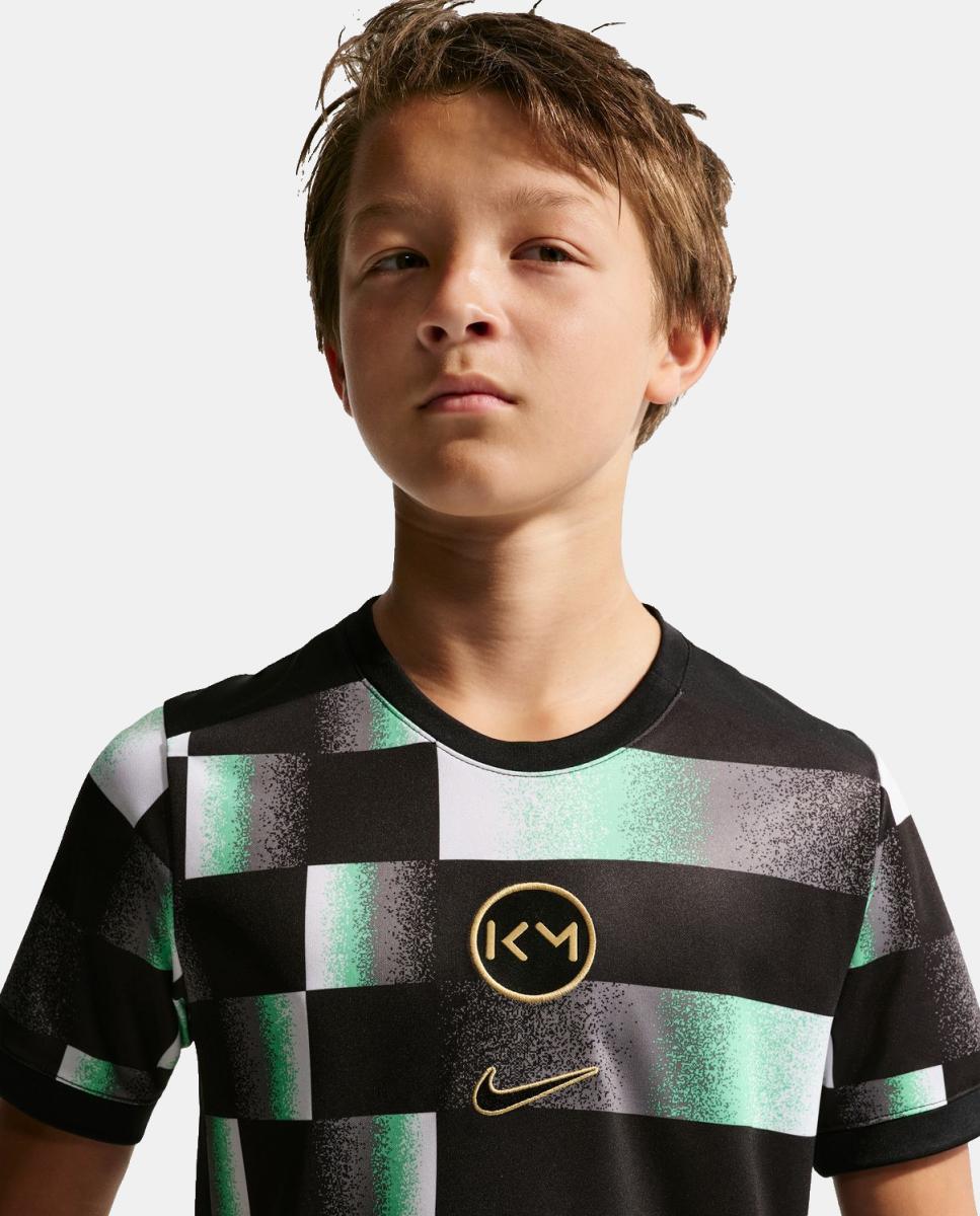 T-shirt de Futebol de Criança Academy 25 Kylian Mbappé Preto / Verde-4