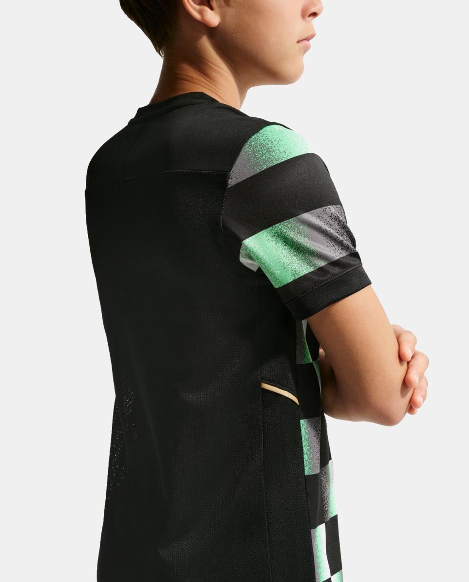 T-shirt de Futebol de Criança Academy 25 Kylian Mbappé Preto / Verde-6