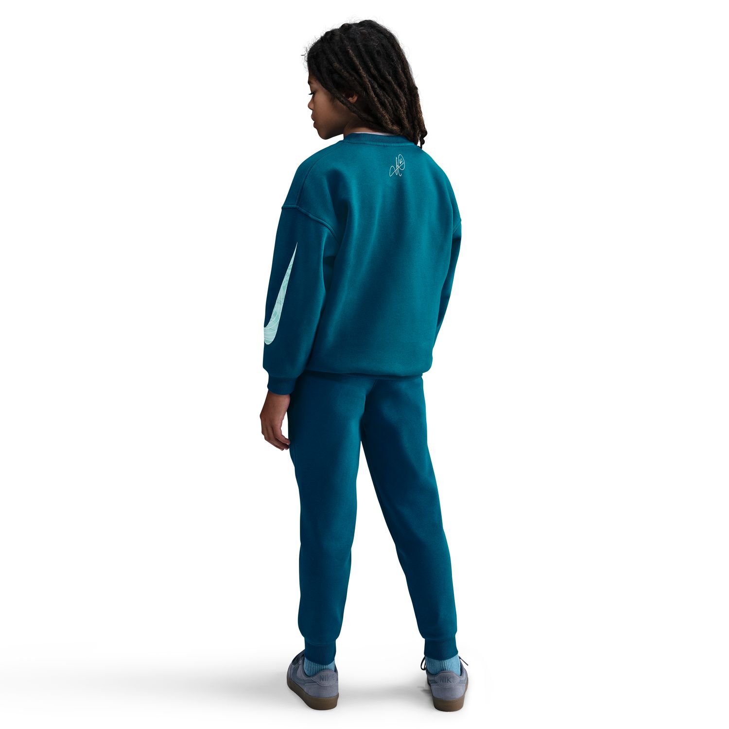 Calças de Criança KM Kylian Mbappé Club Fleece Azul-2
