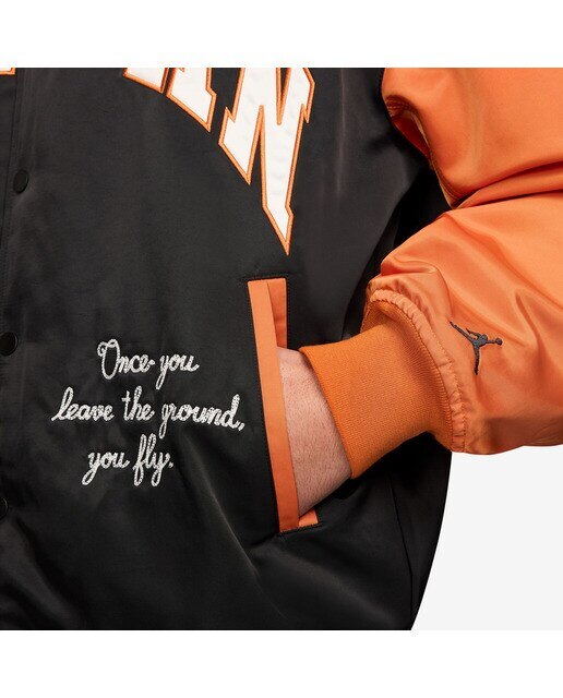 Casaco de Homem Brooklyn Varsity Preto / Laranja-3