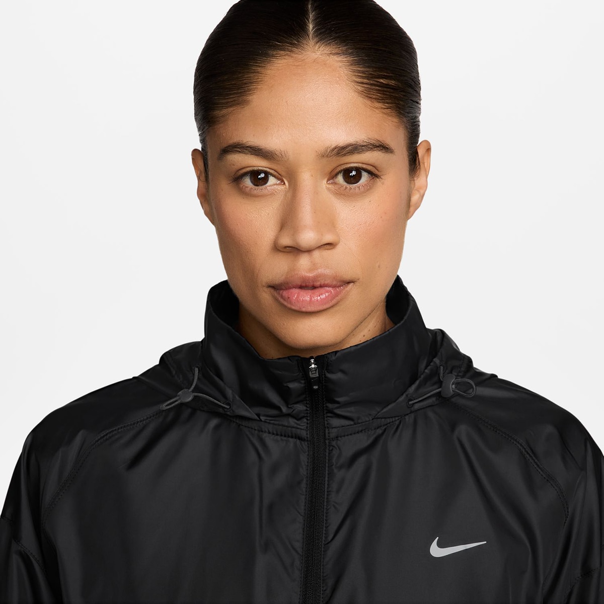 Casaco Corta-Vento de Mulher W Nk Tempo Repel Jkt Preto-3