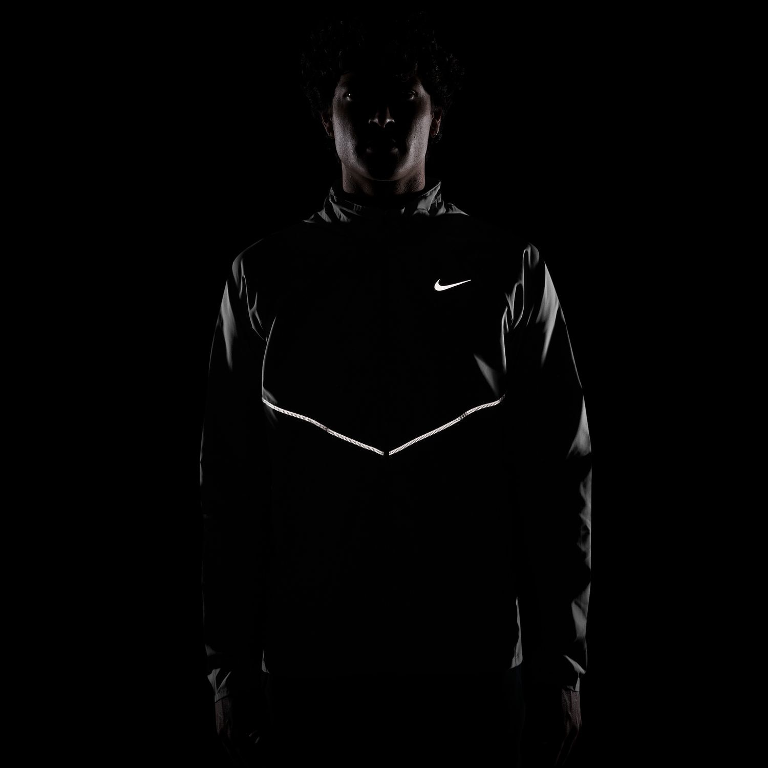 Casaco Corta-Vento de Running de Homem Miler Men's Repel UV Protection Running Jacket Preto-4