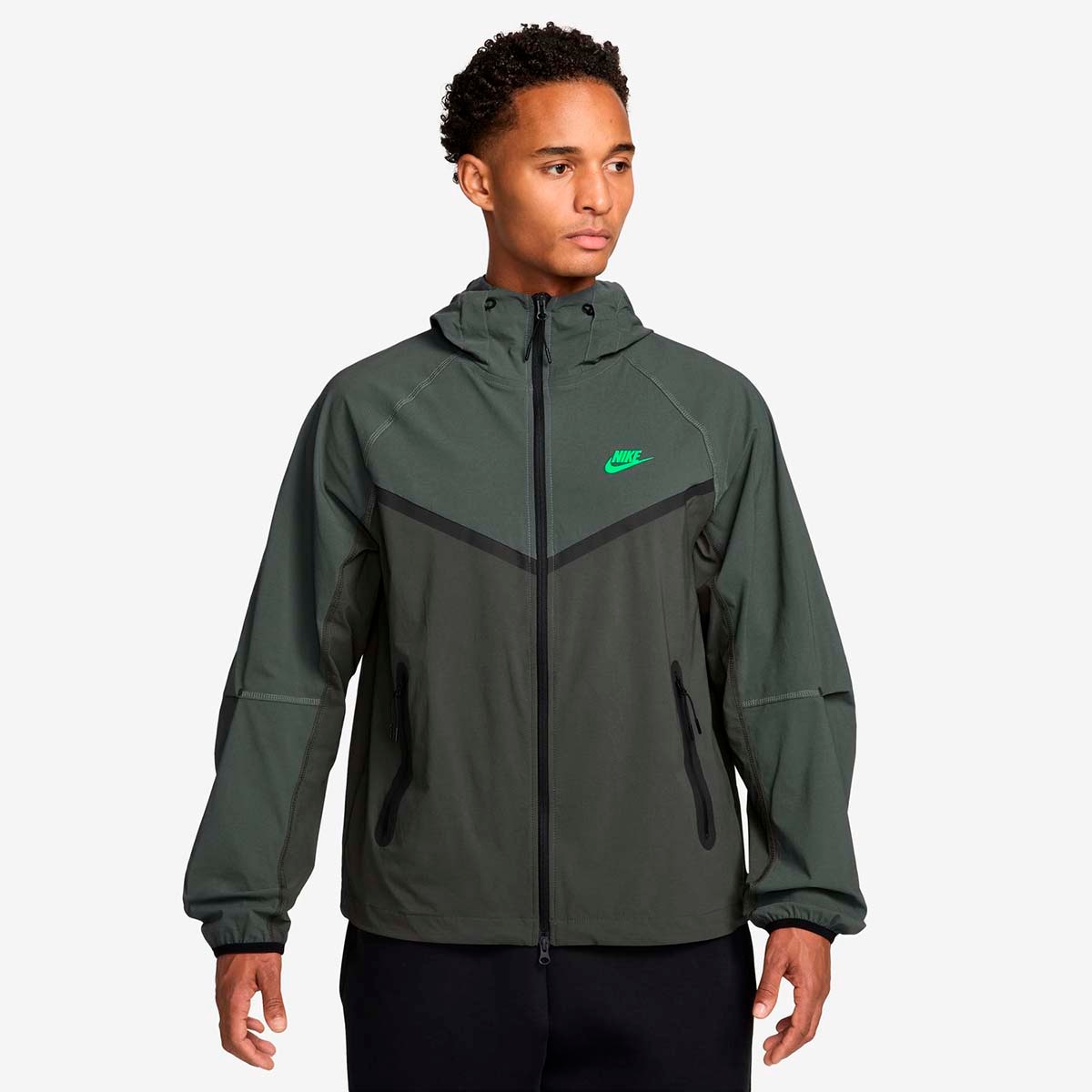 Nike ウィンドブレーカー ベスト オリーブグリーン Sudaderas de Hombre M NK DF TCH WVN WR FZ JKT NIKE Verde · El
