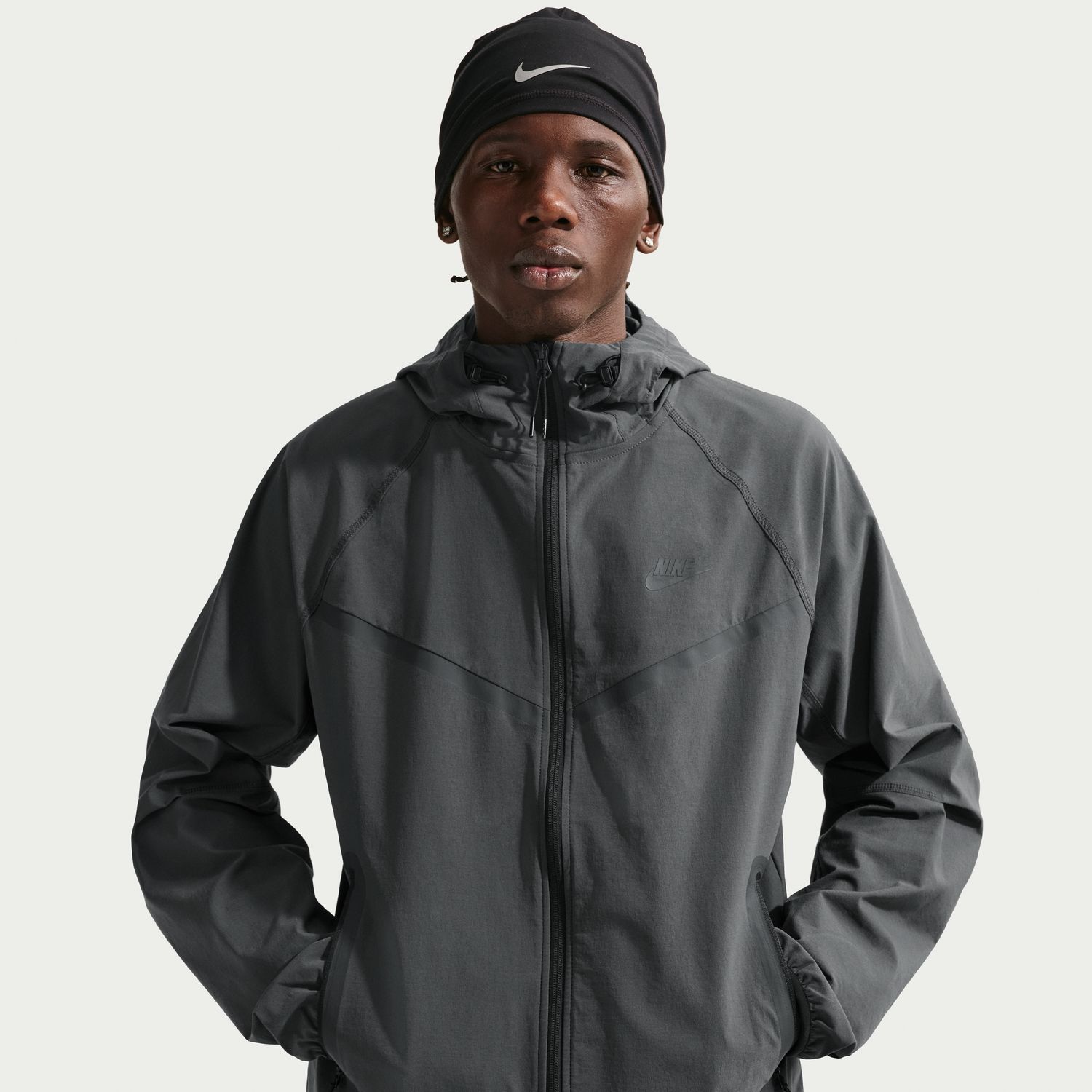 Sweatshirt de Homem M Nk DF Tch Wvn Wr Fz Jkt Preto-3