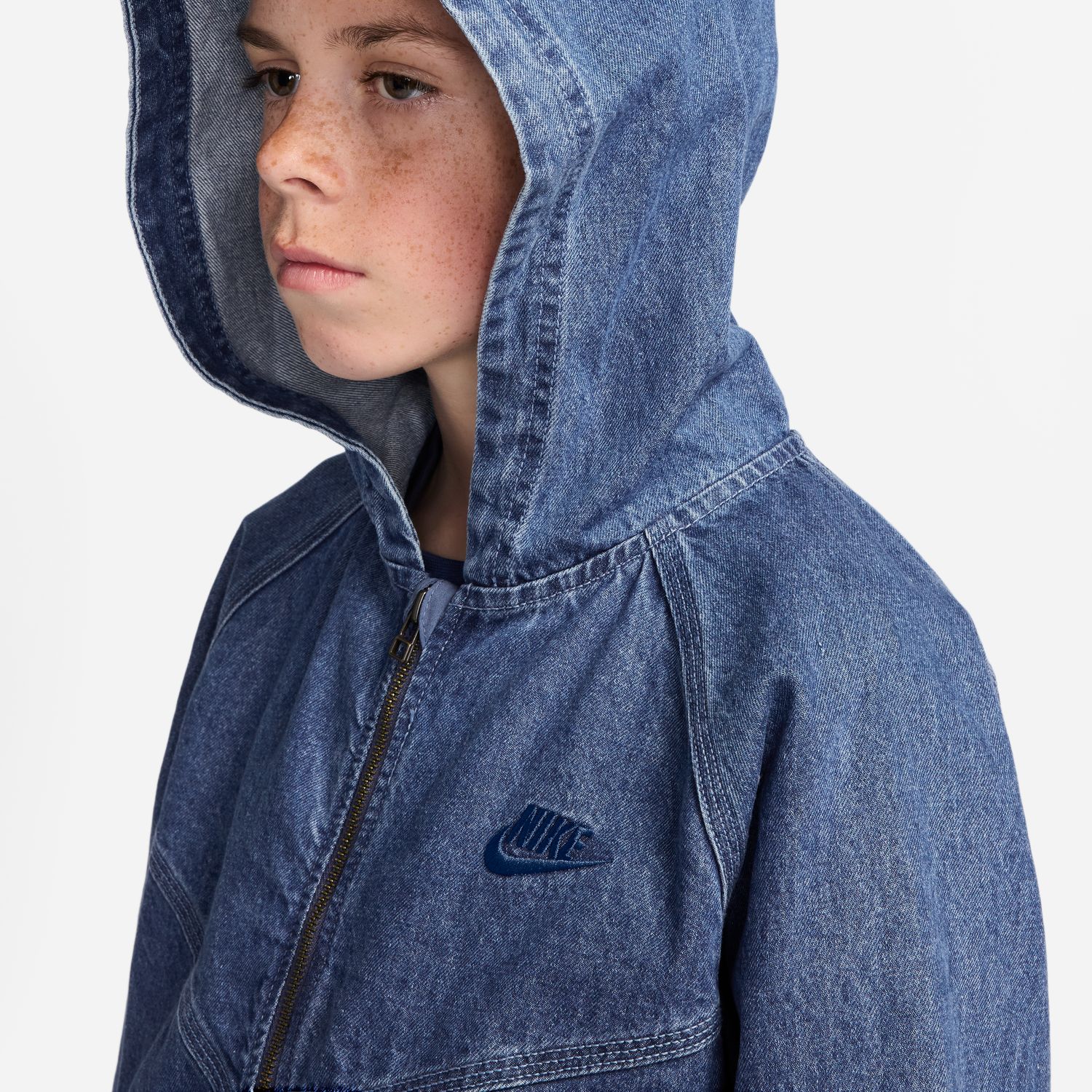 Casaco de Criança Sportswear Windrunner Denim Fz Jacket Azul denim-3