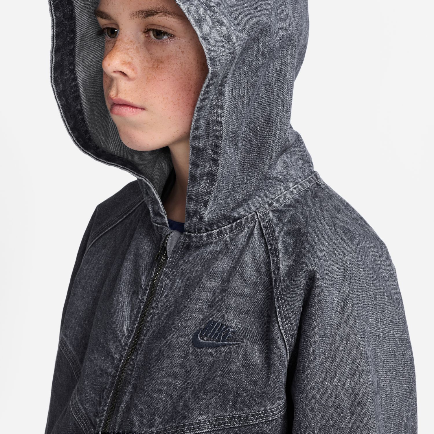 Casaco de Criança K Nsw Wr Denim Ess Jacket Preto-3