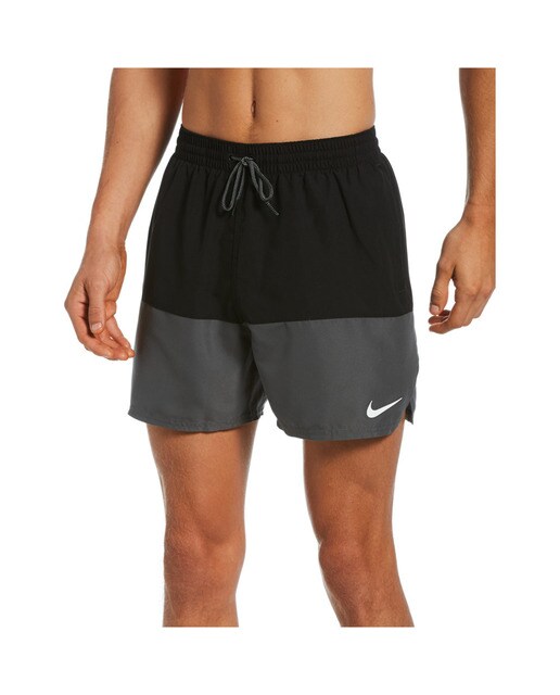 Calções de Banho de Homem Split 5'' Preto / Cinzento-1