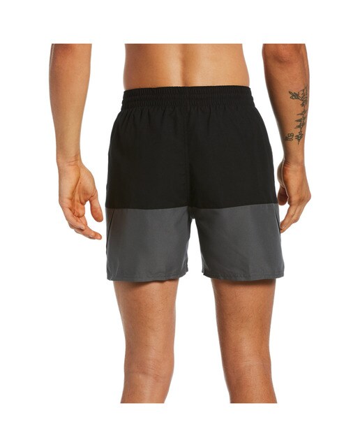 Calções de Banho de Homem Split 5'' Preto / Cinzento-2