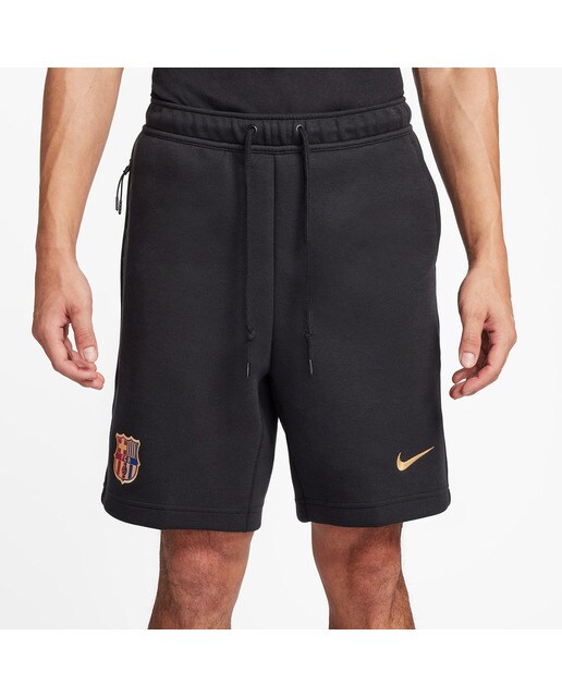 Calções de Homem FC Barcelona 2024-2025 Tech Fleece Preto-1