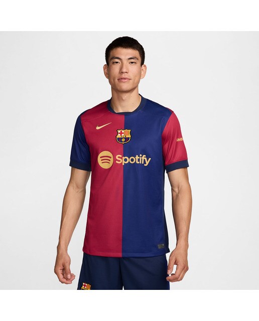 T-shirt de Homem 1.º Equipamento FC Barcelona 2024-2025 Stadium Azul-1