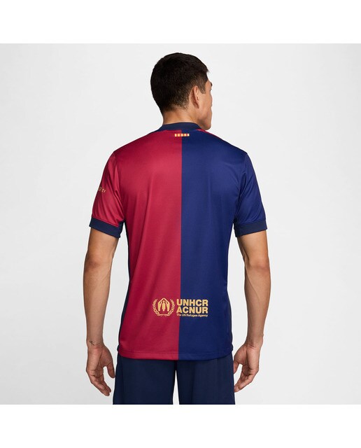 T-shirt de Homem 1.º Equipamento FC Barcelona 2024-2025 Stadium Azul-2