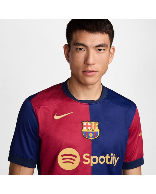 T-shirt de Homem 1.º Equipamento FC Barcelona 2024-2025 Stadium Azul-5