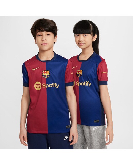 T-shirt de Criança 1.º Equipamento FC Barcelona 2024-2025 Stadium Azul-1