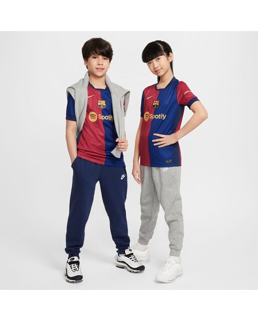 T-shirt de Criança 1.º Equipamento FC Barcelona 2024-2025 Stadium Azul-6
