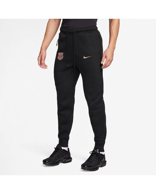 Calças de Homem FC Barcelona 2024-2025 Tech Fleece Preto-1