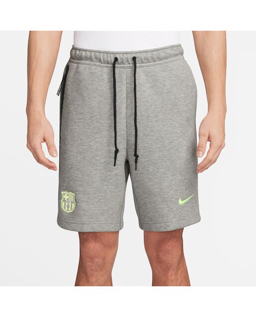 Calções de Homem FC Barcelona 2024-2025 Tech Fleece Cinzento-1