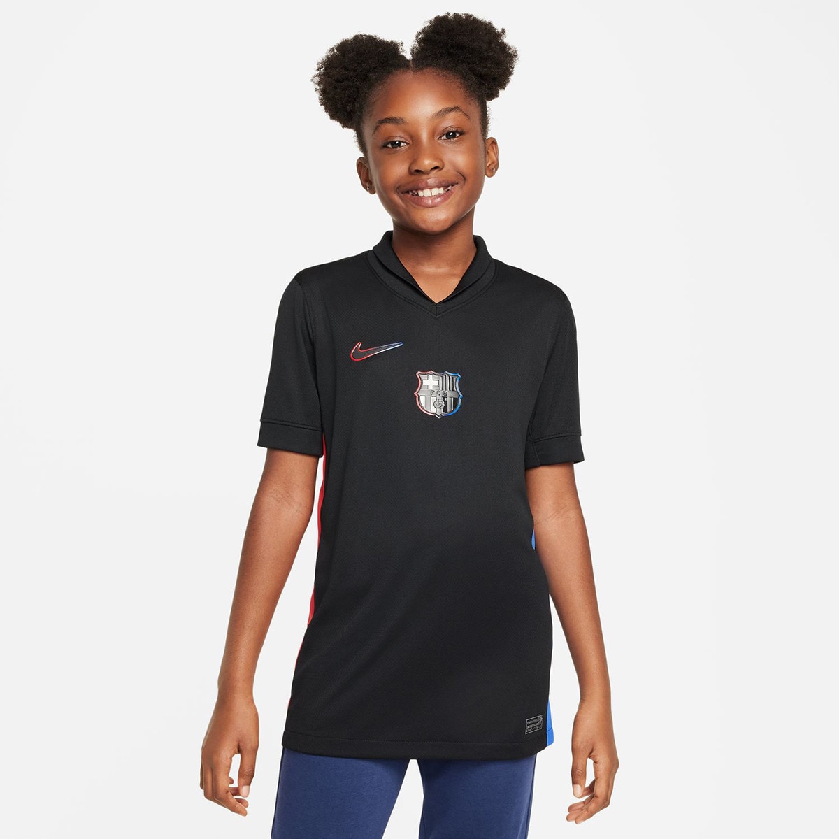 T-shirt de Criança 2.º Equipamento Stadium FC Barcelona 2024/25 Preto / Vermelho-1